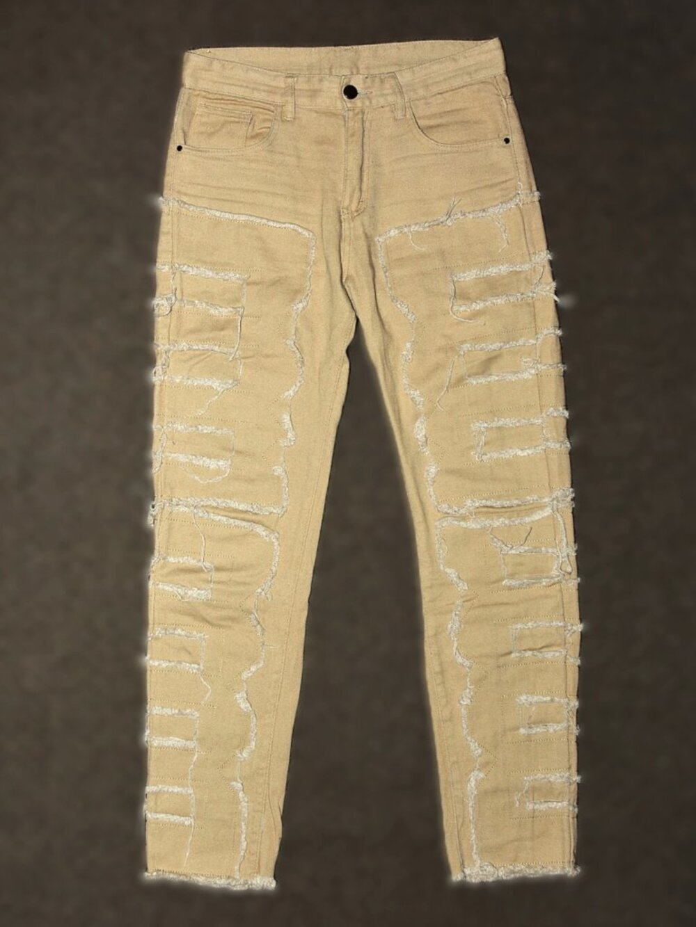Tan Stacked Jeans Slim Fit Jeans sz30.